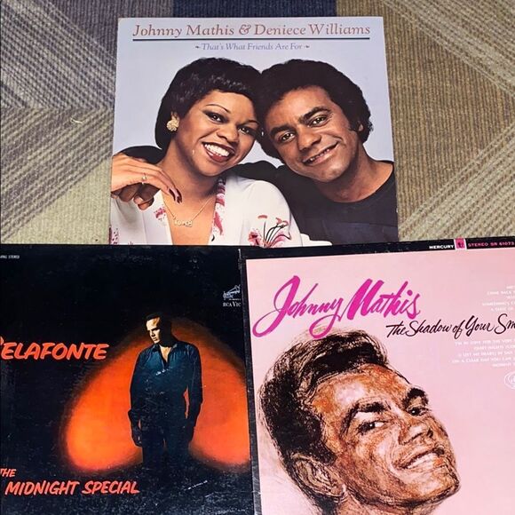 Vintage Johnny Mathis & Belafonte Vinyl Record Collection - Picture 1 of 6
